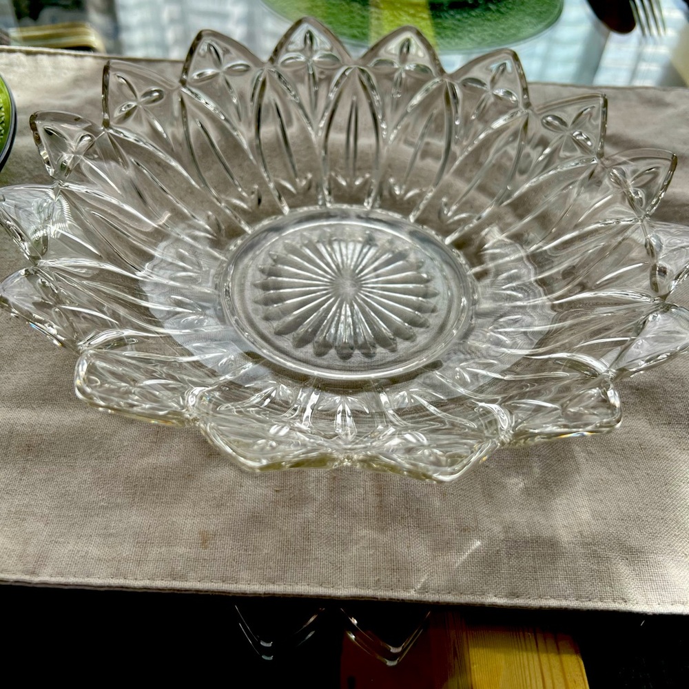 10 inches crystal serving bowl